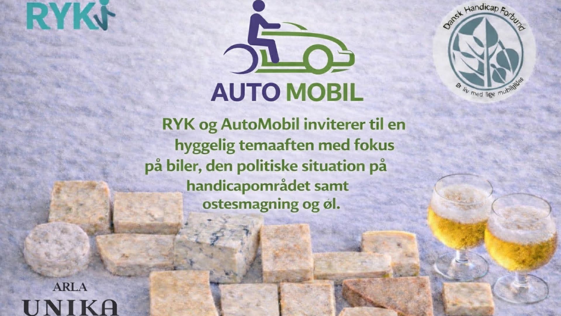 RYK og AutoMobil inviterer til temaaften og ostesmagning