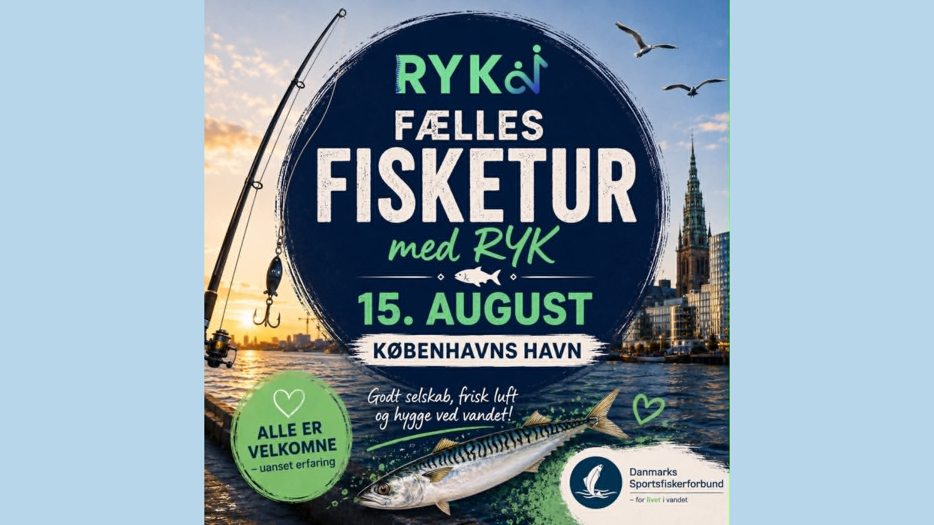AFHOLDT - Fisketur til Københavns Havn - den 15. august 2026