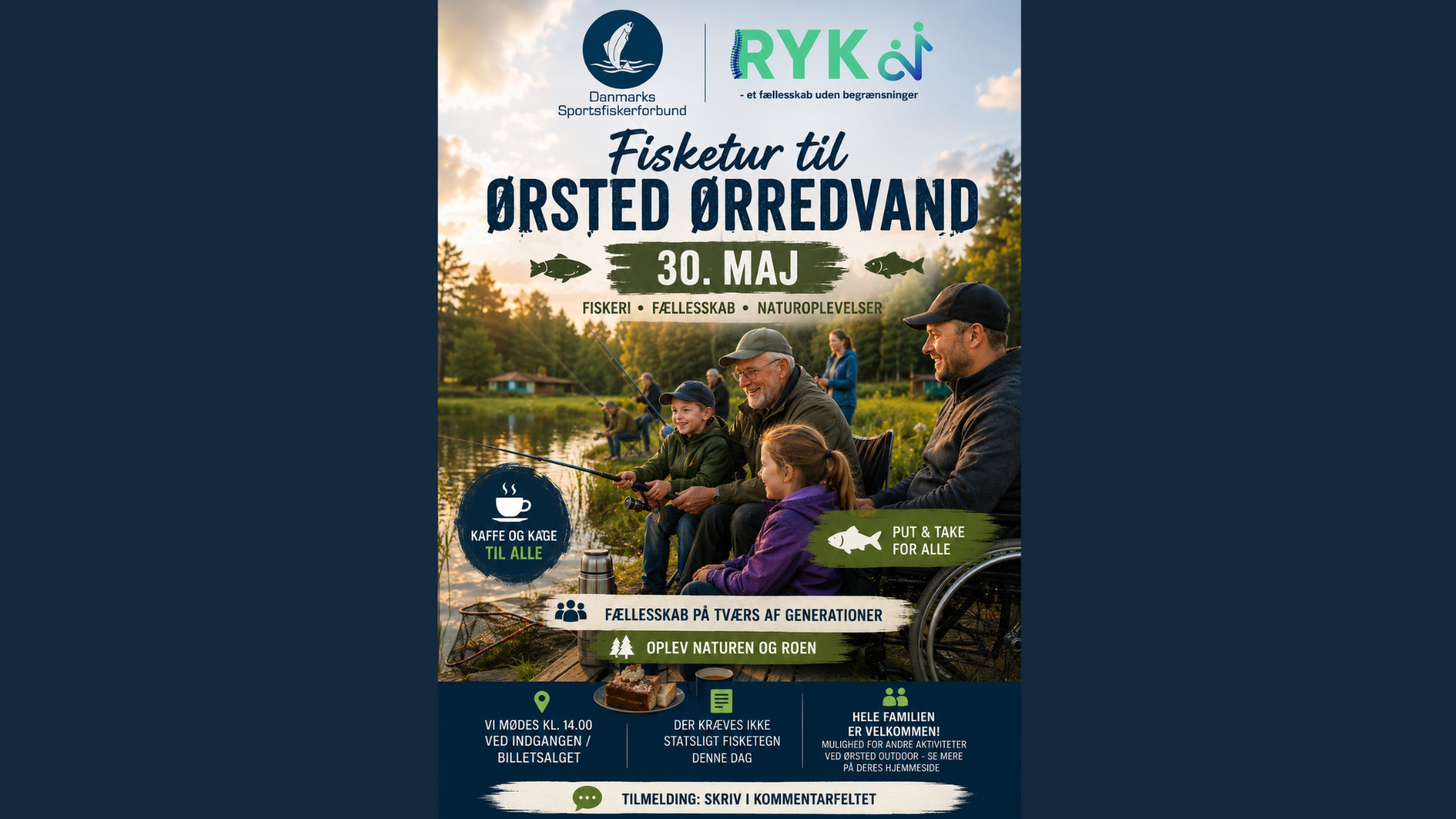 AFHOLDT - Fisketur til Ørsted Ørredvand - 30. maj 2026
